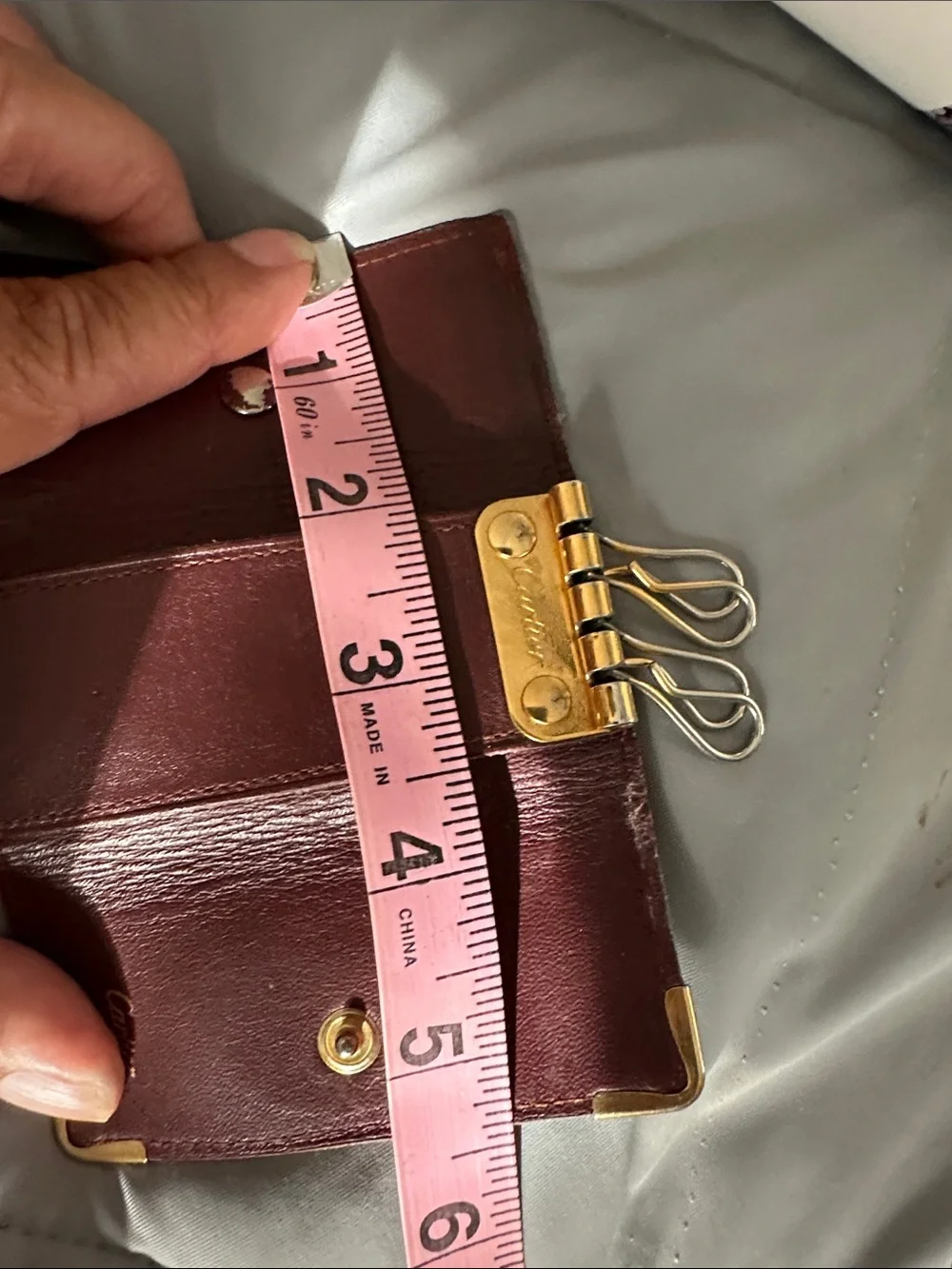 Vintage Cartier Burgundy Leather Key Holder